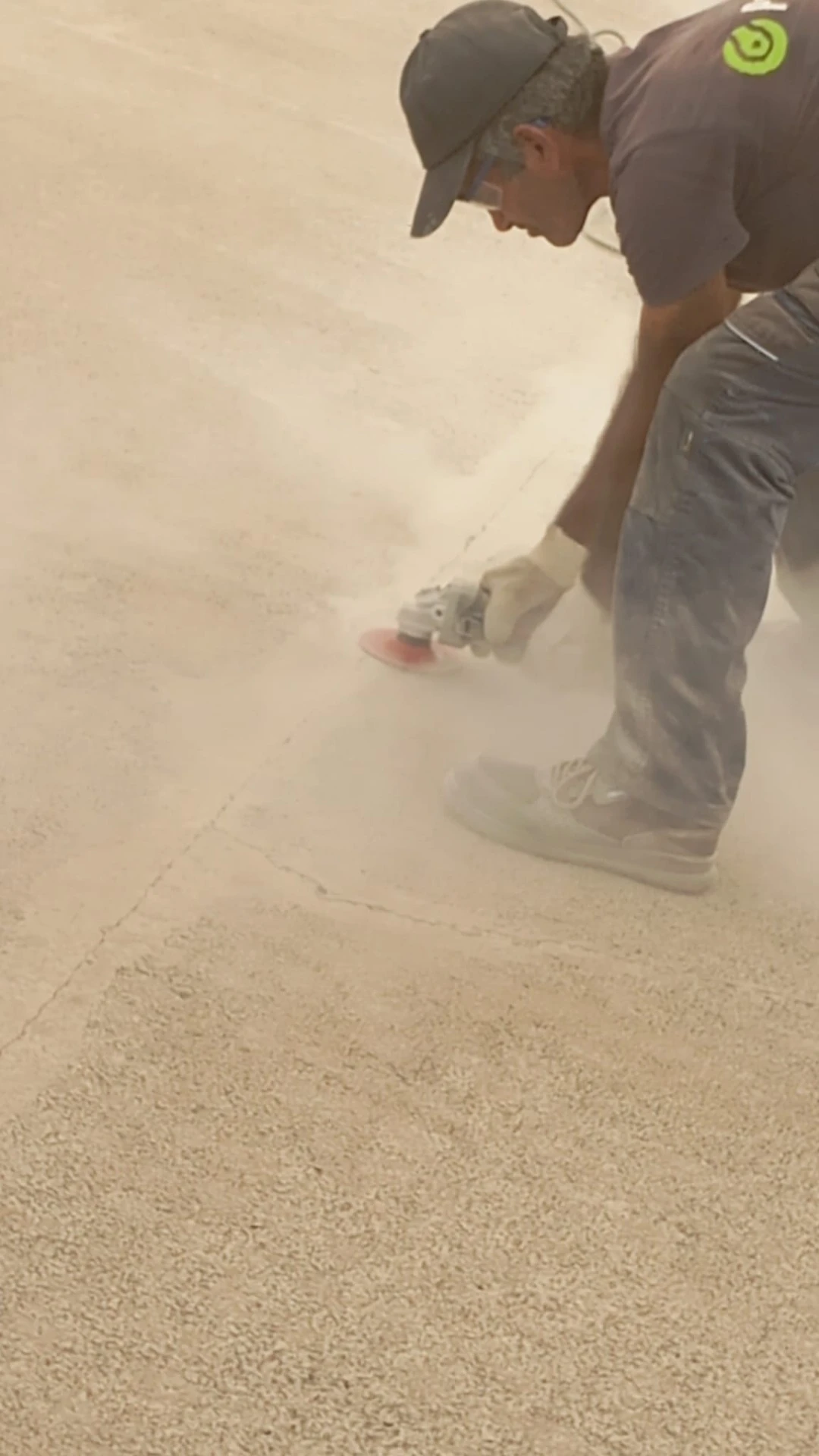 Preparação do piso em pormenor